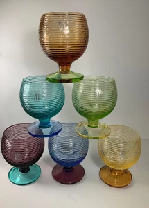 Set of 6 Vintage IVV Italian Glacier Ice Gelato Bowls 4.5" - Picture 1 of 11