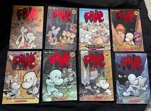 8 BONE Children's Chapter BOOK GRAPHIC NOVEL LOT Jeff Smith 1 2 3 4 5 8 9 11 Set - Picture 1 of 3
