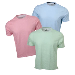 International Report Herren T-Shirt Kurzarm Mini Streifen Print - Bild 1 von 7