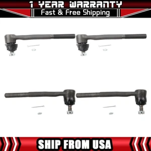 Steering Tie Rod Ends Inner & Outer 4 pcs For 1971-1972 Chevrolet Biscayne - Picture 1 of 12