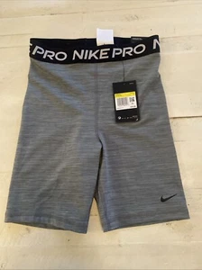 Nike Pro Women's 7" High-Rise Training Shorts Smoke Gray Compression NWT Small - Picture 1 of 6