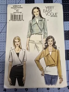 Easy Misses Wrap Jacket  Size AA 6-12 Vogue V8673 Uncut - Picture 1 of 5