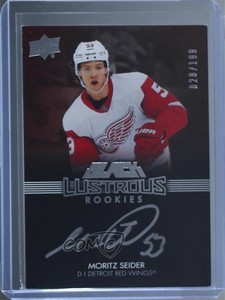 2021 SPx UD Black Lustrous Signatures /199 Moritz Seider #LRS-SE Rookie Auto RC