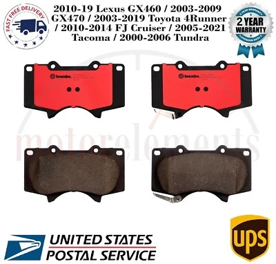 Brembo Premium NAO Ceramic OE Equivalent Brake Pads For Toyota Lexus - Image 1 of 4