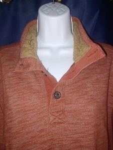 G.H. Suéter de hombro acolchado Bass & Co 1/4 con cremallera para hombre talla XL marrón/óxido simulado - Imagen 1 de 5