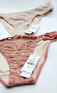 PILYQ Swim Water Lily Lace Banded Full Bikini Bottoms Size Medium PilyQ NICE - Picture 1 of 6