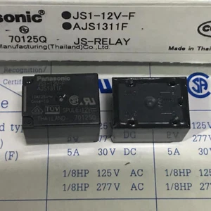 Panasonic JS1-12V-F AJS1311F JS1-12V AJS1311 10A 12VDC RELÉ DE ALIMENTACIÓN 5 pines - Imagen 1 de 1