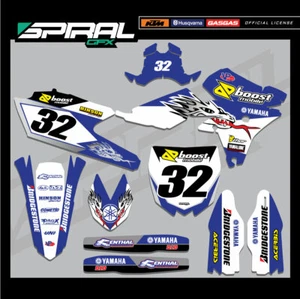 Kit de gráficos MX personalizados Yamaha YZF 250 450 Troy Factory 2014 2015 2016 TODOS LOS AÑOS - Imagen 1 de 5