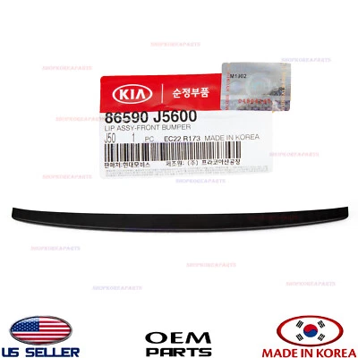 Deflector de labios de barbilla alerón inferior parachoques delantero genuino OEM Kia Stinger GT 2018-23 Foto 1 de 4