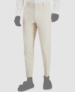 INC International Concepts Men's Beige Slim-Fit Linen Suit Dress Pants Size 32 - Picture 1 of 4