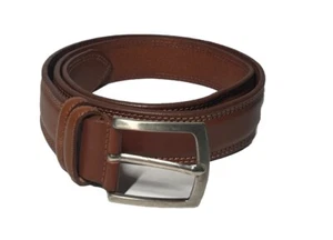 Vera Pelle Brown Leather Belt Italy Size 40 Handmade In Italy 0009 - Picture 1 of 9