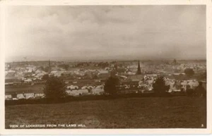 REAL PHOTO POSTCARD OF LOCKERBIE FROM THE LAMB HILL, DUMFRIESSHIRE, SCOTLAND - Foto 1 di 2