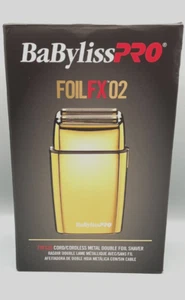 Babyliss Pro Foil FX 02, FXFS2G Schnur-/Akku Metall Doppelfolie Rasierer Herren, Neu - Bild 1 von 8