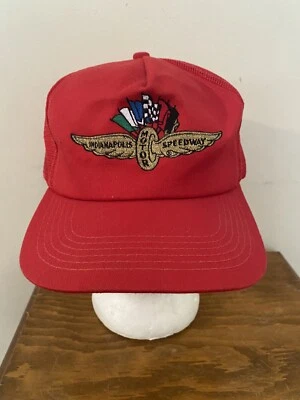VTG INDIANAPOLIS MOTOR SPEEDWAY RED SNAPBACK HAT K Products Cap Indy 500 - Image 1 of 4