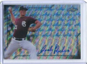 2017 Leaf Perfect Game Etched Blue Wave Autographs Jack Perkins Auto 4/12