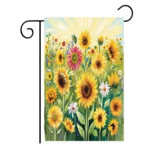 Bandera Girasol 12x18 Exterior Jardín Césped Porche Floral Bienvenida Patio Decoración Verano - Imagen 1 de 4