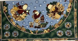 Debbie Mumm SSI Woodland Christmas Tree Skirt Tablecloth Fabric Panel Cut & Sew - Picture 1 of 7