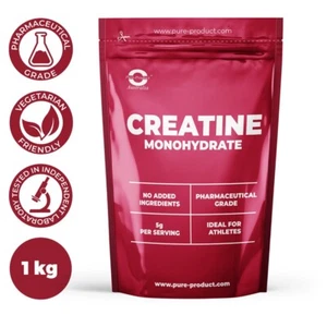 PURE 1KG CREATINE MONOHYDRATE HPLC TESTED WORKOUT ENHANCER - Picture 1 of 4