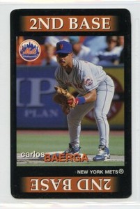 1996 Team Out Baseball Game Card - Carlos Baerga - New York Mets