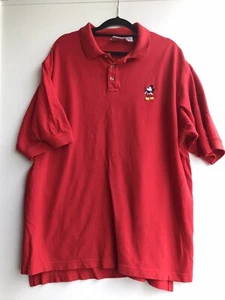 Disney Store Polo Shirt Men's Size XL Red With Embroidered Mickey Mouse - Picture 1 of 9