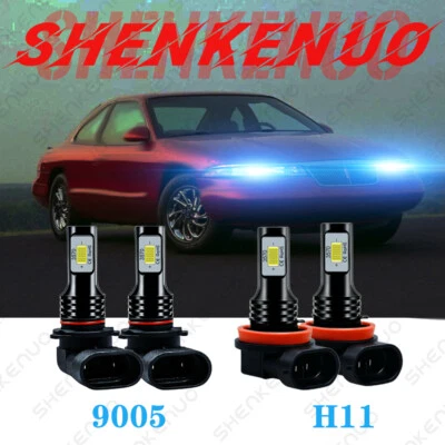 Bombillas de faros LED azules 8000K para Lincoln Mark VIII haz alto y bajo 1993-1998 Foto 1 de 4