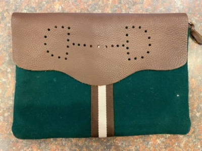 Bolso clutch Rebecca Ray, American Couture, lana y cuero - ¡Envío gratis! Foto 1 de 4