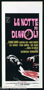 LA NOTTE DEI DIAVOLI 1 TIPO LOCANDINA AGOSTINA BELLI HORROR 1972 PLAYBILL POSTER - Foto 1 di 1