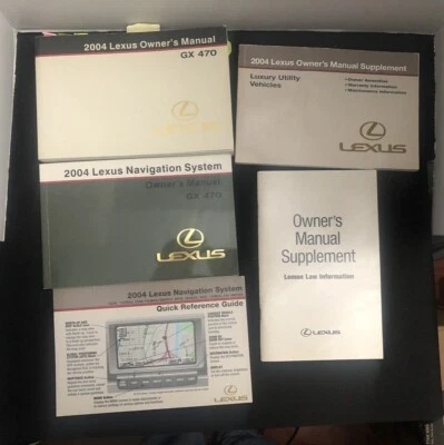 2004 Lexus GX470 SUV Owner Manual User Guide Navigation Set + Cover Bundle - Image 1 of 4