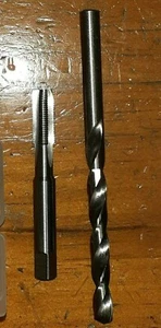 HSS RH threading machine Hand tap+tapping drill set UNC UNF UNEF SAE NO 4 6 8 RH - Picture 1 of 5