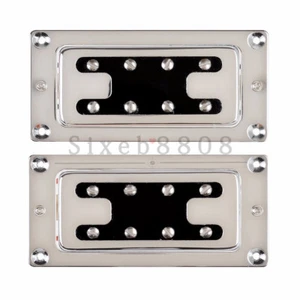 Humbucker Bridge Neck Set Pickups for Rickenbacker Bass Guitar Parts Chrome C4 - Picture 1 of 5