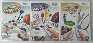 Nintendo Wii Games Party 1 2 & 3 Lot, CIB - Game, Manual, Box FREE SHIPPING - Picture 1 of 5