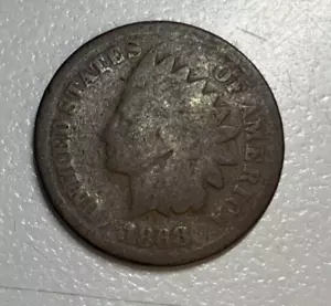 centesimo testa di indiano 1868 vedi foto pronto per la spedizione #531 - Foto 1 di 2