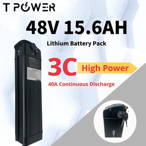 Tpower 48V 15Ah Li-ion Battery 40A 3C Discharge 1000 Cycles IP65 48V 10AH 15.6ah - Picture 1 of 5