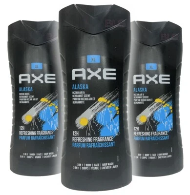 Axe ALASKA Body Wash Dark Chocolate Scent 13.5oz Shower Gel Lotion Body Wash 3Pc - Image 1 of 2