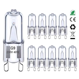 1/10 Stück G9 25W 40W 50W 60W Watt Halogenlampe Warmweiß Leuchtmittel Birne 230V - Picture 1 of 14