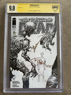 The Walking Dead #1 Variant CBCS 9.8 Signed Robert Kirkman & Tony Moore #17/75 - Image 1 of 2