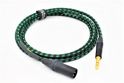 Cable equilibrado TRS/XLR de 25' ~ EA Lyric HG 25 pies enchufes dorados o de níquel ~ BOLSA GRATIS Foto 1 de 2