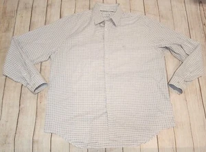 Lacoste Shirt in White W/ Red & Black Stripes Size 45 - XL, Stretch Slim Fit - Picture 1 of 4