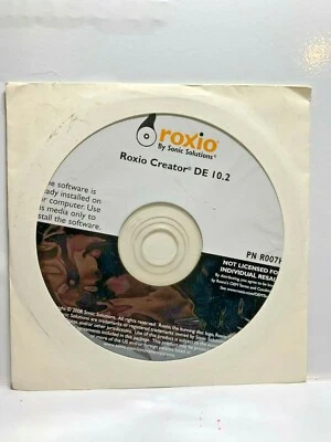 2008 Sonic Solutions Roxio Creator DE 10.2 Replacement Computer PC Software Disc - Image 1 of 2