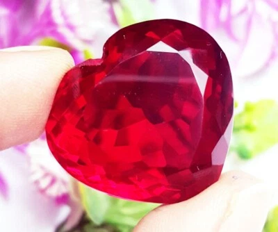 RED Topaz Heart Shape 54.30 Ct CERTIFIED Loose Gemstone With Free Gift - Image 1 of 4