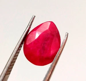 Natural Red Ruby Pear Shape Cut Loose Gemstone - Picture 1 of 4