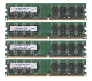 Hynix 8 GB 4x 2 GB 2GB DDR2 PC2-6400 800Mhz DIMM Desktop Intel Chipset Memory 6H - Picture 1 of 8