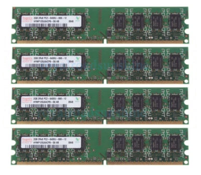 Hynix 8 GB 4x 2 GB 2GB DDR2 PC2-6400 800Mhz DIMM Desktop Intel Chipset Memory 6H - Image 1 of 4