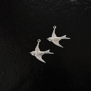 2 Sterling Silver Bird Charms (West) 17x16mm, SC25 - Picture 1 of 1