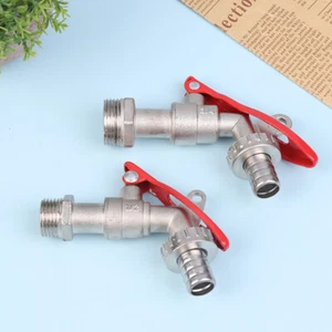 Garden Hose Faucet with Lock Water Tank Connector 1/2 3/4 Inch Lockable Faucet-v - Picture 1 of 14