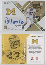 2017 Panini Elite Draft Picks Aspirations Gold /10 Chris Wormley Rookie Auto RC