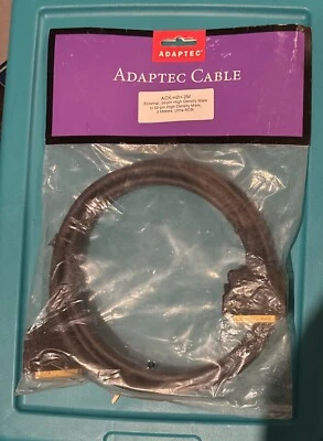 NEW Adaptec ACK-H2H-2M External SCSI Cable, HD50M-M, 2-Meter - Image 1 of 4