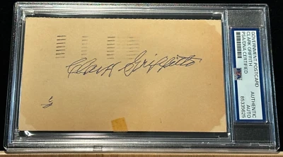 CLARK GRIFFITH Signed GPC Government Postcard 1954, HOF Senators, PSA DNA. V2 - Image 1 of 2