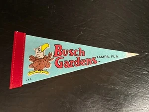 VINTAGE Busch Gardens Tampa FL FLORIDA Pennant EAGLE Mascot 9in - Picture 1 of 10