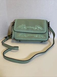 Lodis Leather Leather Green Crossbody Hand Bag New Without Tags - Picture 1 of 15